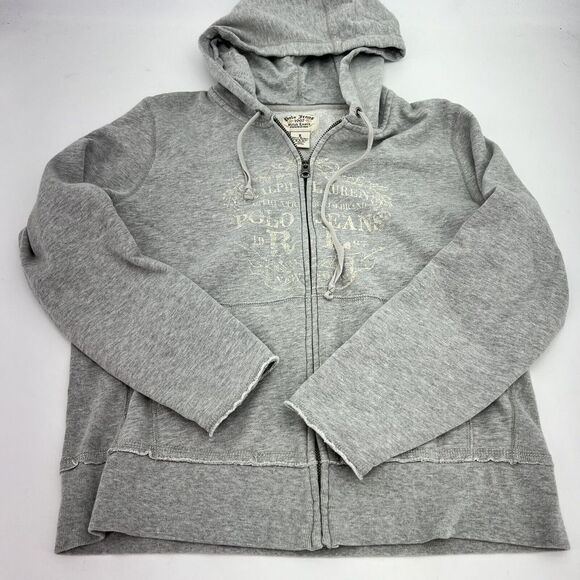 Polo Ralph Lauren Gray Full Zip Hoodie Kids Size Large - Picture 1 of 4